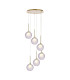 Baldwin 44cm Round Pendant 2.5m 6 x G9 French Gold/Smoked/Frosted Type G Shade-1