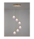 Baldwin 44cm Round Pendant 2.5m 6 x G9 French Gold/Smoked/Frosted Type G Shade-3