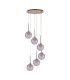 Baldwin 44cm Round Pendant 2.5m 6 x G9 French Gold/Smoked/Frosted Type G Shade-4