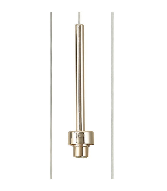 Baldwin 44cm Round Pendant 2.5m 6 x G9 French Gold/Smoked/Frosted Type G Shade-9