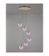 Baldwin 44cm Round Pendant 2.5m 6 x G9 French Gold/Smoked/Frosted Type G Shade-12