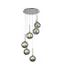 Baldwin 44cm Round Pendant 2.5m 6 x G9 Polished Chrome/Chrome/Frosted Type G Shade-1