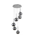 Baldwin 44cm Round Pendant 2.5m 6 x G9 Polished Chrome/Chrome/Frosted Type G Shade-4