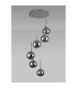 Baldwin 44cm Round Pendant 2.5m 6 x G9 Polished Chrome/Chrome/Frosted Type G Shade-11