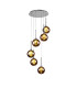 Baldwin 44cm Round Pendant 2.5m 6 x G9 Polished Chrome/Copper/Frosted Type G Shade-1
