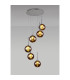 Baldwin 44cm Round Pendant 2.5m 6 x G9 Polished Chrome/Copper/Frosted Type G Shade-3