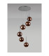 Baldwin 44cm Round Pendant 2.5m 6 x G9 Polished Chrome/Copper/Frosted Type G Shade-11