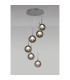 Baldwin 44cm Round Pendant 2.5m 6 x G9 Polished Chrome/Smoked/Frosted Type G Shade-3
