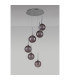 Baldwin 44cm Round Pendant 2.5m 6 x G9 Polished Chrome/Smoked/Frosted Type G Shade-11