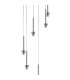 Baldwin 45cm Round Pendant 2.5m 6 x G9 Polished Chrome/Cognac/Frosted Type A