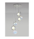 Baldwin 44cm Round Pendant 2.5m 6 x G9 Polished Chrome/Iridescent/Frosted Type G Shade-3