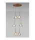 Baldwin 42cm Round Multiple Pendant 2.5m Curved Cone Glass (U) 6 Light G9 French Gold/Iridescent/Opal/Matt Gold-15