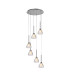 Baldwin 42cm Round Multiple Pendant 2.5m Curved Cone Glass (U) 6 Light G9 Polished Chrome/Iridescent/Opal-1