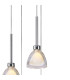 Baldwin 42cm Round Multiple Pendant 2.5m Curved Cone Glass (U) 6 Light G9 Polished Chrome/Iridescent/Opal-6