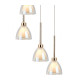 Baldwin 52cm Round Multiple Pendant 2.5m Curved Cone Glass (U) 9 Light G9 French Gold/Iridescent/Opal-6