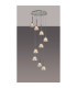 Baldwin 52cm Round Multiple Pendant 2.5m Curved Cone Glass (U) 9 Light G9 Polished Chrome/Iridescent/Opal-3