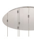 Baldwin 52cm Round Multiple Pendant 2.5m Curved Cone Glass (U) 9 Light G9 Polished Chrome/Iridescent/Opal-8