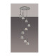 Baldwin 52cm Round Multiple Pendant 2.5m Curved Cone Glass (U) 9 Light G9 Polished Chrome/Iridescent/Opal-13