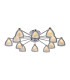 Baldwin 93cm Semi Flush Curved Cone Glass (U) 12 Light G9 Polished Chrome/Iridescent/Opal-1