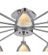 Baldwin 93cm Semi Flush Curved Cone Glass (U) 12 Light G9 Polished Chrome/Iridescent/Opal-5