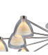 Baldwin 93cm Semi Flush Curved Cone Glass (U) 12 Light G9 Polished Chrome/Iridescent/Opal-7