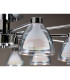 Baldwin 93cm Semi Flush Curved Cone Glass (U) 12 Light G9 Polished Chrome/Iridescent/Opal-12