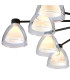 Baldwin 93cm Semi Flush Curved Cone Glass (U) 12 Light G9 Satin Black/Iridescent/Opal-7