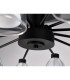 Baldwin 93cm Semi Flush Curved Cone Glass (U) 12 Light G9 Satin Black/Iridescent/Opal-14