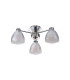 Baldwin 45.5cm Semi Flush Curved Cone Glass (U) 3 Light G9 Polished Chrome/Iridescent/Opal-4