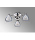 Baldwin 45.5cm Semi Flush Curved Cone Glass (U) 3 Light G9 Polished Chrome/Iridescent/Opal-10