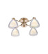 Baldwin 48cm Semi Flush Curved Cone Glass (U) 4 Light G9 French Gold/Iridescent/Opal-1