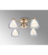 Baldwin 48cm Semi Flush Curved Cone Glass (U) 4 Light G9 French Gold/Iridescent/Opal-3