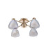 Baldwin 48cm Semi Flush Curved Cone Glass (U) 4 Light G9 French Gold/Iridescent/Opal-4