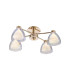Baldwin 48cm Semi Flush Curved Cone Glass (U) 4 Light G9 French Gold/Iridescent/Opal-5