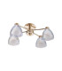Baldwin 48cm Semi Flush Curved Cone Glass (U) 4 Light G9 French Gold/Iridescent/Opal-6