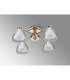 Baldwin 48cm Semi Flush Curved Cone Glass (U) 4 Light G9 French Gold/Iridescent/Opal-12