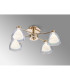 Baldwin 48cm Semi Flush Curved Cone Glass (U) 4 Light G9 French Gold/Iridescent/Opal-13