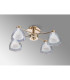 Baldwin 48cm Semi Flush Curved Cone Glass (U) 4 Light G9 French Gold/Iridescent/Opal-14
