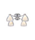 Baldwin 48cm Semi Flush Curved Cone Glass (U) 4 Light G9 Polished Chrome/Iridescent/Opal-1
