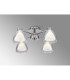Baldwin 48cm Semi Flush Curved Cone Glass (U) 4 Light G9 Polished Chrome/Iridescent/Opal-3