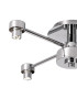 Baldwin 48cm Semi Flush Curved Cone Glass (U) 4 Light G9 Polished Chrome/Iridescent/Opal-5