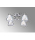 Baldwin 48cm Semi Flush Curved Cone Glass (U) 4 Light G9 Polished Chrome/Iridescent/Opal-10