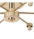Baldwin 53cm Semi Flush Curved Cone Glass (U) 6 Light G9 French Gold/Iridescent/Opal-6