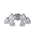 Baldwin 53cm Semi Flush Curved Cone Glass (U) 6 Light G9 Polished Chrome/Iridescent/Opal-4