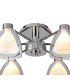 Baldwin 53cm Semi Flush Curved Cone Glass (U) 6 Light G9 Polished Chrome/Iridescent/Opal-5
