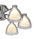 Baldwin 53cm Semi Flush Curved Cone Glass (U) 6 Light G9 Polished Chrome/Iridescent/Opal-6