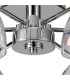 Baldwin 53cm Semi Flush Curved Cone Glass (U) 6 Light G9 Polished Chrome/Iridescent/Opal-7
