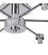 Baldwin 53cm Semi Flush Curved Cone Glass (U) 6 Light G9 Polished Chrome/Iridescent/Opal-9
