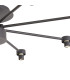 Baldwin 78cm Semi Flush Curved Cone Glass (U) 8 Light G9 Satin Black/Iridescent/Opal-7
