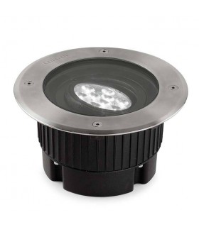 Outdoor LED Recessed Ground Uplight Stainless Steel Polished 18.4cm 1566lm 3000K IP67 - 1